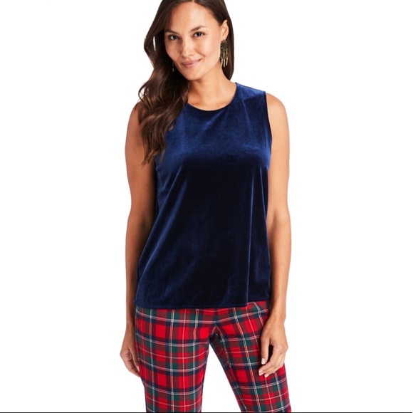 NWT Vineyard Vines Velvet Sleeveless Shell Top - Picture 2 of 8
